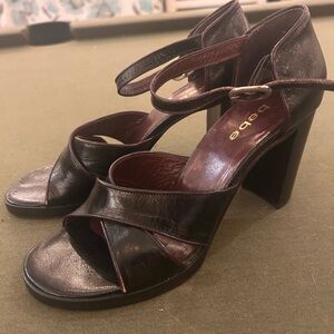 Bebe Black Strappy Heels